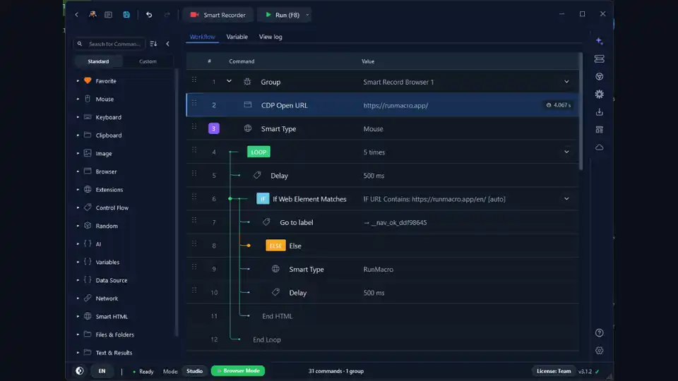 Best practices for reliable macro automation: loops, element matching, fallback and delays